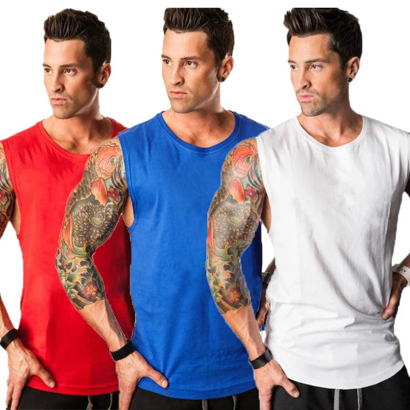 Men's 3-Pack Cotton Tank Tops Yoga Shop 2018