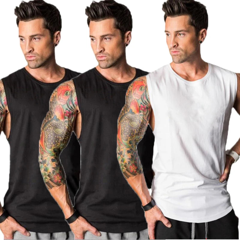 Men's 3-Pack Cotton Tank Tops Yoga Shop 2018