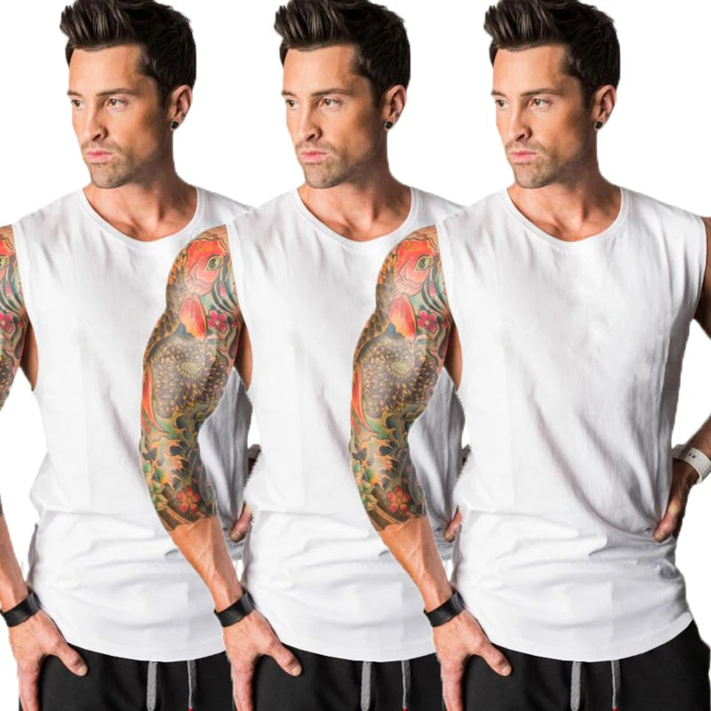 Men's 3-Pack Cotton Tank Tops Yoga Shop 2018