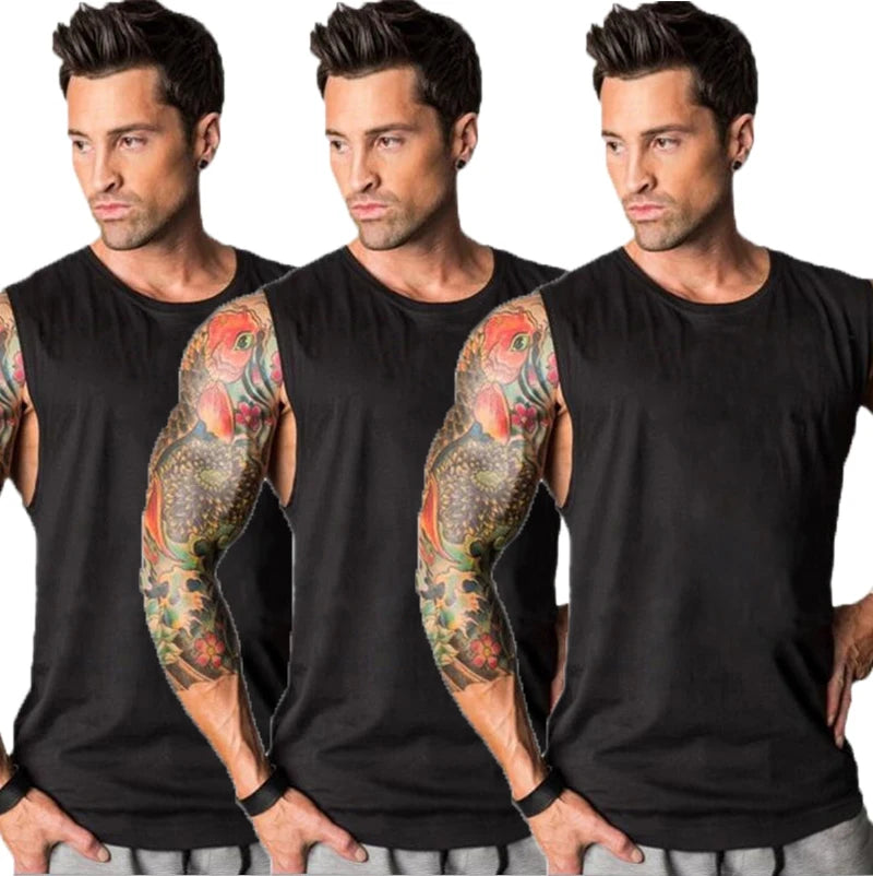 Men's 3-Pack Cotton Tank Tops Yoga Shop 2018