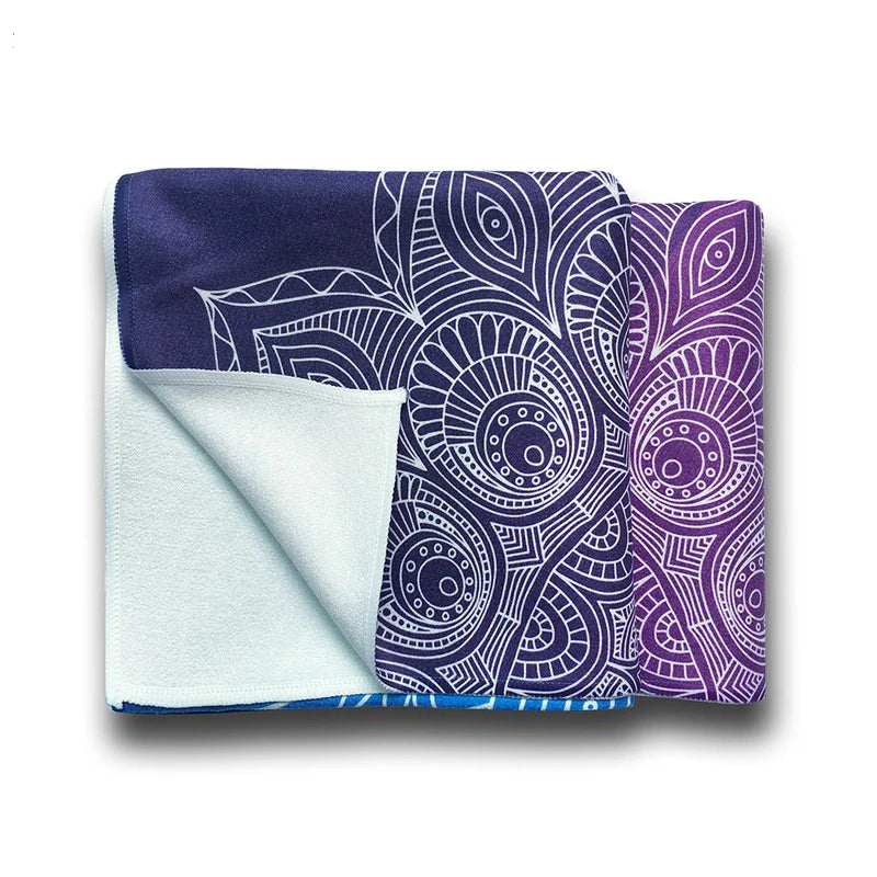 Floral Print Yoga Mat Towel: Thick, Foldable, 183cm x 63cm Yoga Shop 2018