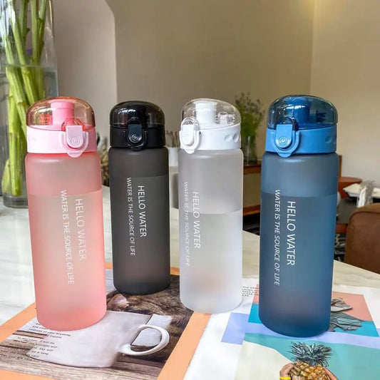 80ml Sports Water Bottle - Leakproof, Portable, Clear & Frosted Yoga Shop 2018