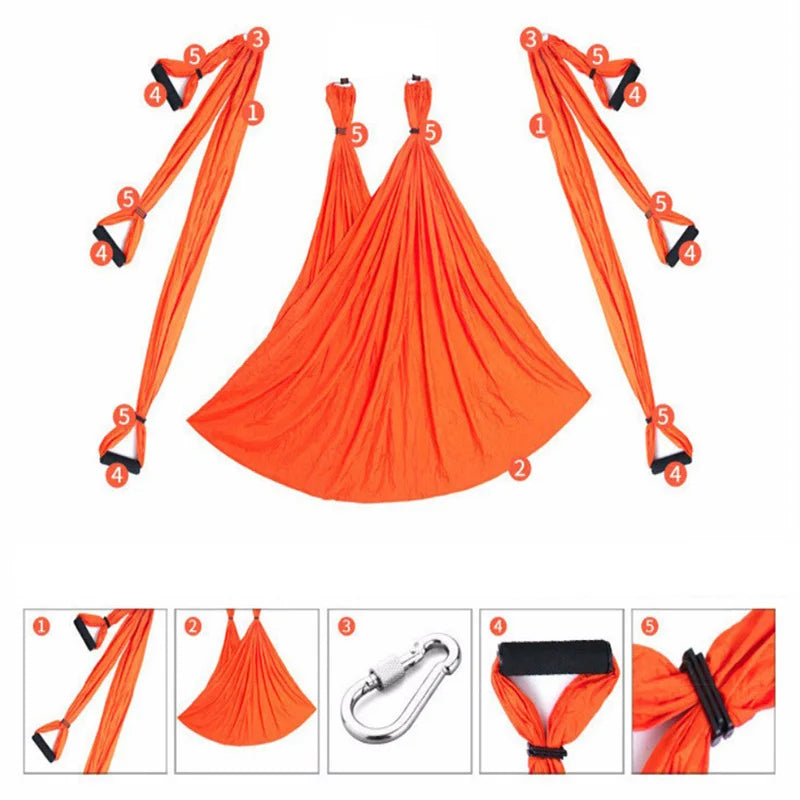 Aerial Yoga Hammock Set: Anti-Gravity Pilates Gym Strap Flying Swing Yoga Shop 2018