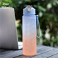 750ml Leakproof Sports Water Bottle with Straw and Time Scale - Gradient Colors Yoga Shop 2018