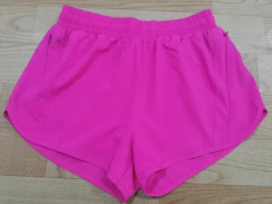 Women Shorts Loose Side Zipper Pocket Shorts Gym Workout Running Shorts Drawcord Outdoor Short Anti-glare Yoga Short Pants Yoga Shop 2018