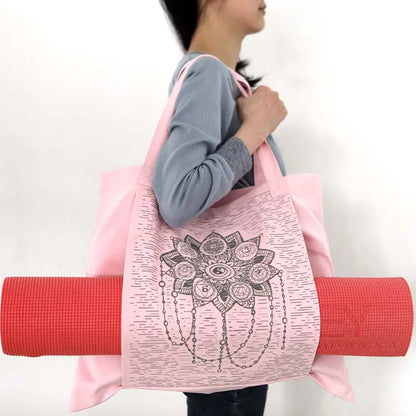 Durable Cotton Canvas Yoga Mat Bag Eye-Catching Short Gym Bag for Fitness Enthusiasts Yoga Shop 2018