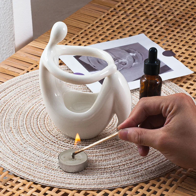 Nordic Instagram Creative Ceramic Body Embracing Aromatherapy Stove Essential Oil Stove Home Decoration Yoga Shop 2018