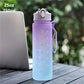 750ml Leakproof Sports Water Bottle with Straw and Time Scale - Gradient Colors Yoga Shop 2018