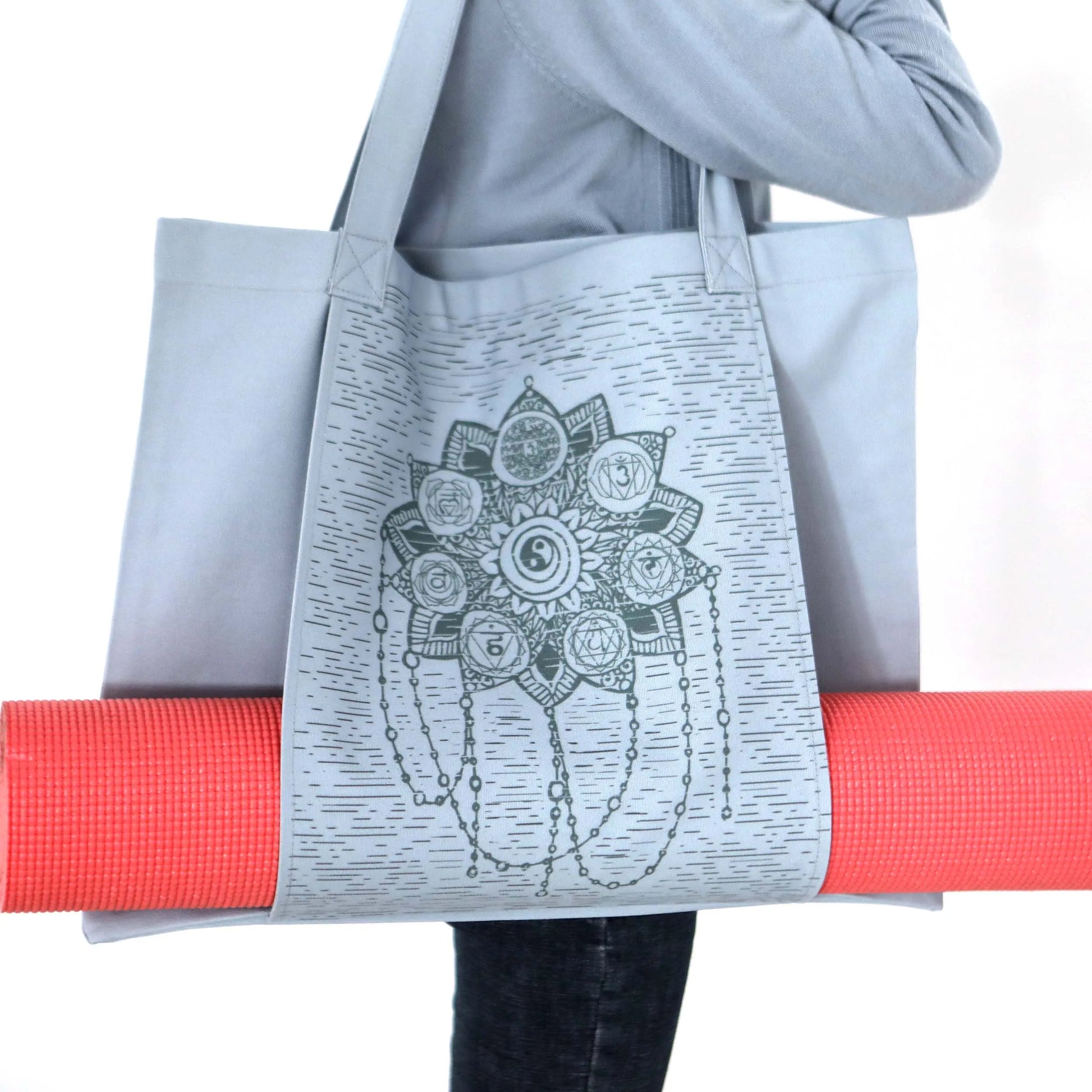 Durable Cotton Canvas Yoga Mat Bag Eye-Catching Short Gym Bag for Fitness Enthusiasts Yoga Shop 2018