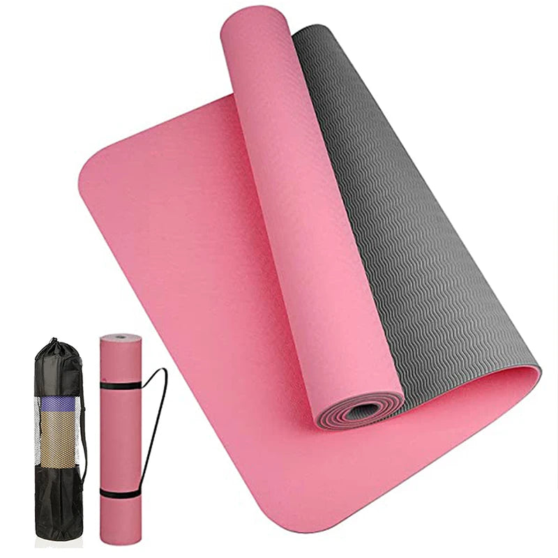 Premium 180x57cm Two-Tone TPE Yoga Mat: Ideal for Home Fitness Workouts - Non-Slip & Odorless Yoga Shop 2018
