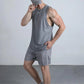 Men's Sleeveless Gym Tank Top - Loose Fit for Summer Bodybuilding and Fitness Yoga Shop 2018