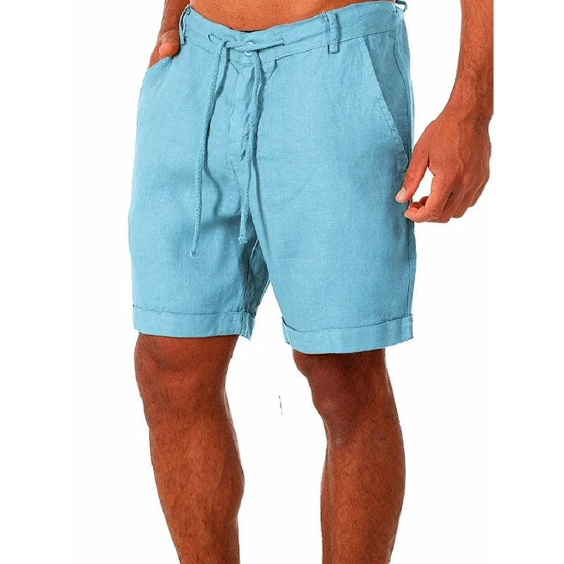 New Men's Cotton Linen shorts Pants Yoga Shop 2018