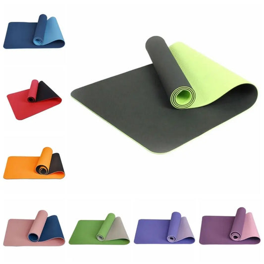 Anti-skid Yoga Mat Entertainment TPE Double Sided Pilates Mat Non-slip Foldable Gymnastics Mat Fitness Yoga Shop 2018