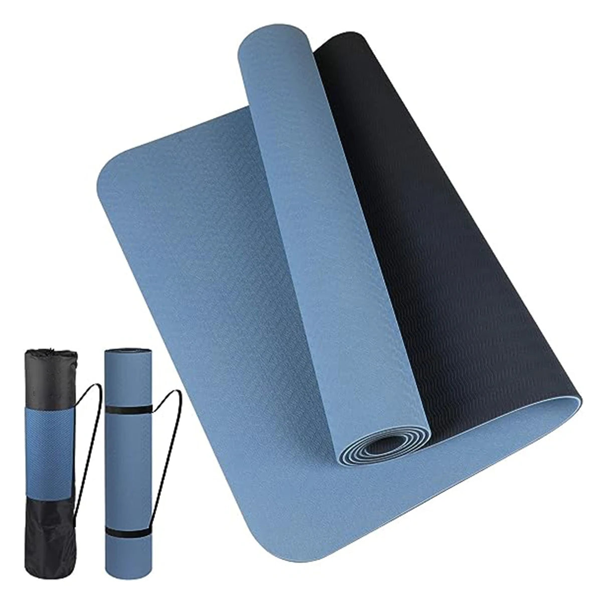 Premium 180x57cm Two-Tone TPE Yoga Mat: Ideal for Home Fitness Workouts - Non-Slip & Odorless Yoga Shop 2018