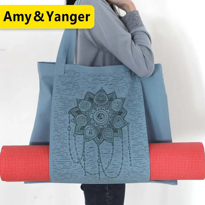 Durable Cotton Canvas Yoga Mat Bag Eye-Catching Short Gym Bag for Fitness Enthusiasts Yoga Shop 2018