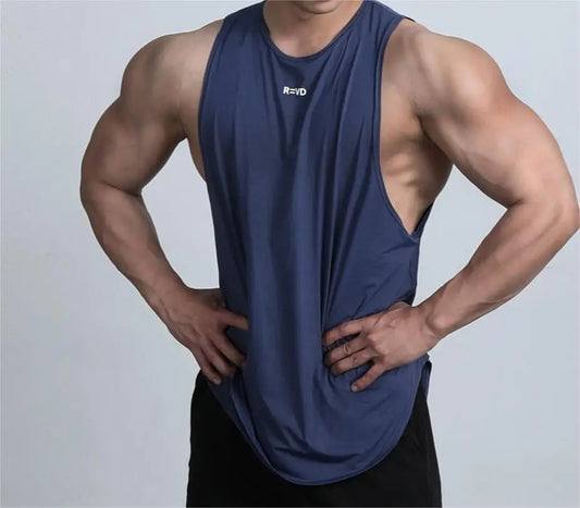 Men's Sleeveless Gym Tank Top - Loose Fit for Summer Bodybuilding and Fitness Yoga Shop 2018