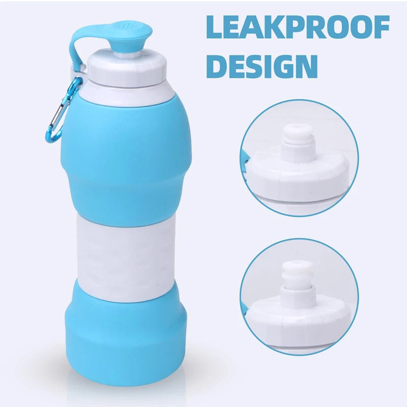 Collapsible Leak-Proof Silicone Sports Bottle - Portable & Refillable Yoga Shop 2018