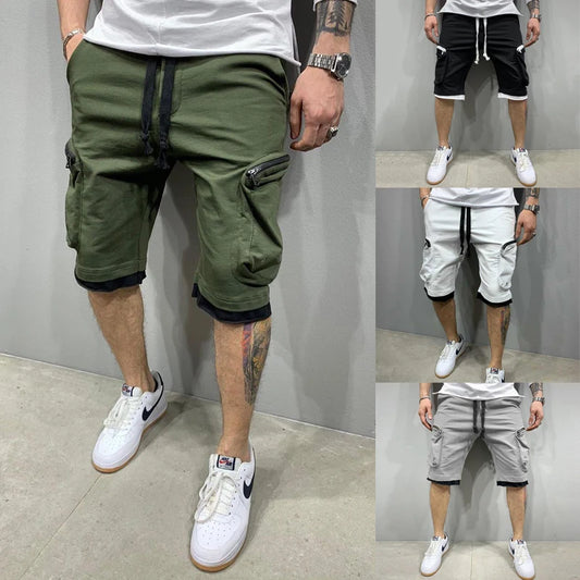 New Summer Cotton Double-Pocket Zippered Cargo Pants Yoga Shop 2018